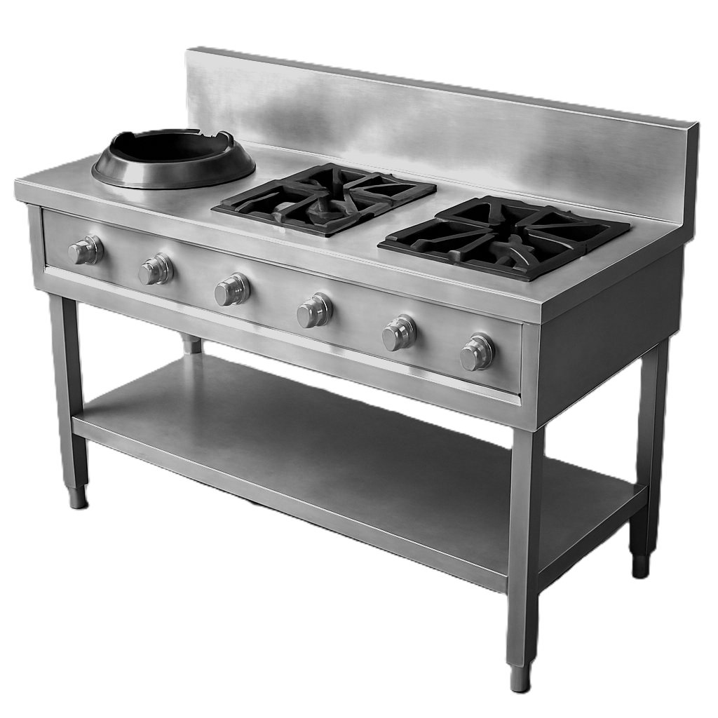 SS Three Burner Range