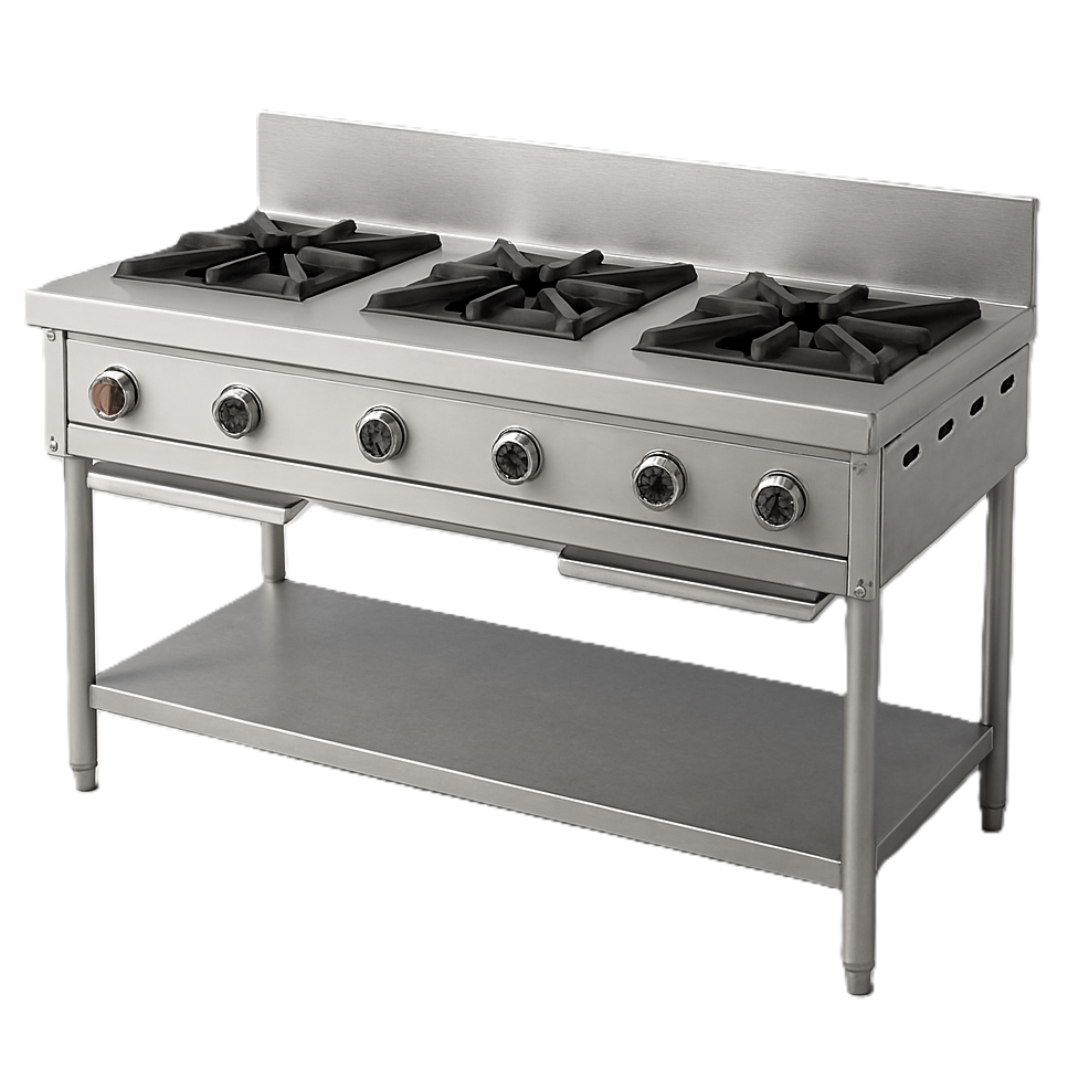 SS Indian Three Burner Range
